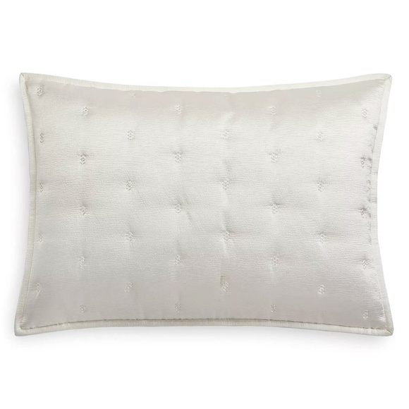 NEW [ 1 King ] Quilted Pillow Sham for Hudson Park‎ Nouveau White - Picture 3 of 12
